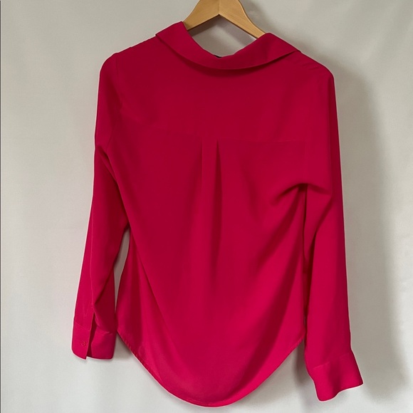 Express The Portofino Shirt bright pink button down shirt long sleeve Sz XS - Picture 3 of 9
